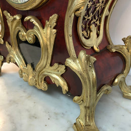 Sensational French Boulle mantle clock