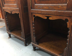 Pair Of French Marble Top Oak Bedside Cabinets | Antique & Vintage | Moonee Ponds Antiques | Australia Wide Delivery