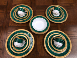 Vintage Sosume Emperor Green Dinner Set | Antique & Vintage | Moonee Ponds Antiques | Australia Wide Delivery