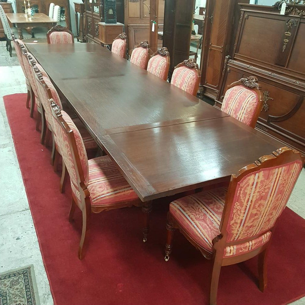 Large French Oak Spanish Style Extension Table | Antique & Vintage | Moonee Ponds Antiques | Australia Wide Delivery