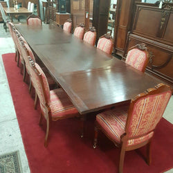 Large French Oak Spanish Style Extension Table | Antique & Vintage | Moonee Ponds Antiques | Australia Wide Delivery