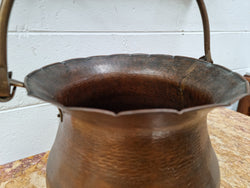 Antique Brass Decorative Jardinière With Handle | Antique & Vintage | Moonee Ponds Antiques | Australia Wide Delivery