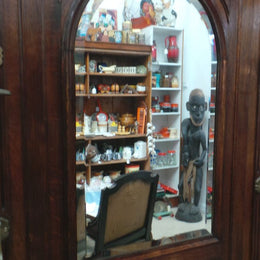 French 19th century walnut hallstand