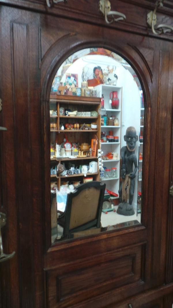 French 19th century walnut hallstand