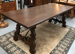 French Spanish Style Oak Dining Table | Antique & Vintage | Moonee Ponds Antiques | Australia Wide Delivery