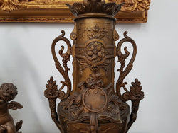 French Three Piece Clock Set Of Women And Cupid | Antique & Vintage | Moonee Ponds Antiques | Australia Wide Delivery