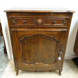 French Provincial Single Door Oak Buffet