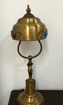 Fabulous & Decorative French Gilt Metal & Jewelled Table-Desk Lamp | Antique & Vintage | Moonee Ponds Antiques | Australia Wide Delivery