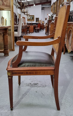 Imposing French Louis XV Style Inlaid Desk Chair with Ormolu Mounts | Antique & Vintage | Moonee Ponds Antiques | Australia Wide Delivery
