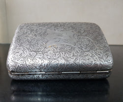 Victorian Birmingham Silver Cigar Case Superb Engraving | Antique & Vintage | Moonee Ponds Antiques | Australia Wide Delivery