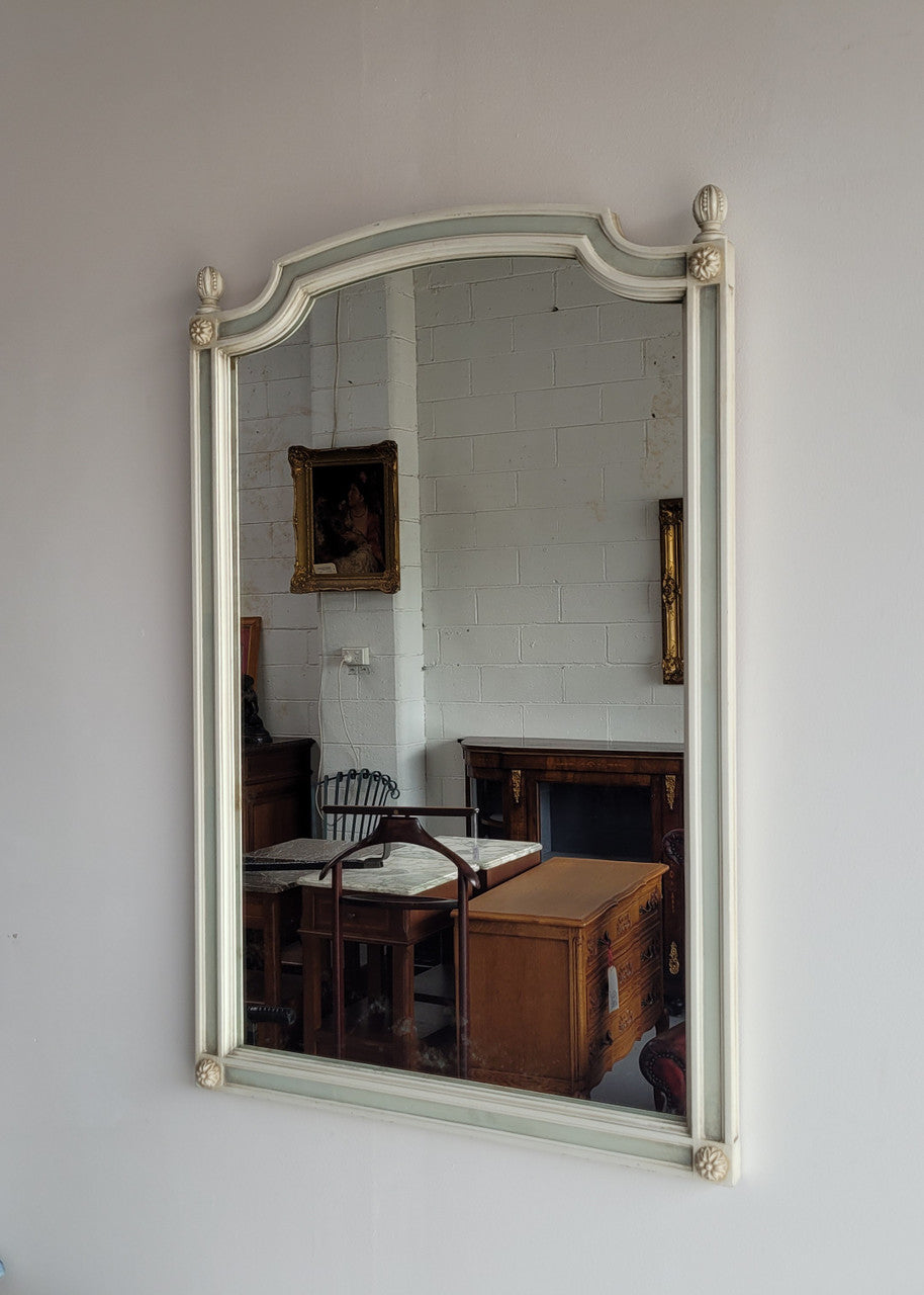 Vintage Louis 16th style French original painted mirror with its original mirror which is showing signs of age. They have been sourced from France and are in good original condition.