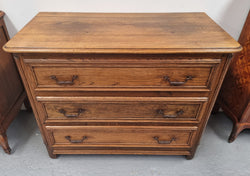 French Solid Oak Louis 14th Style Chest of Three Drawers | Antique & Vintage | Moonee Ponds Antiques | Australia Wide Delivery