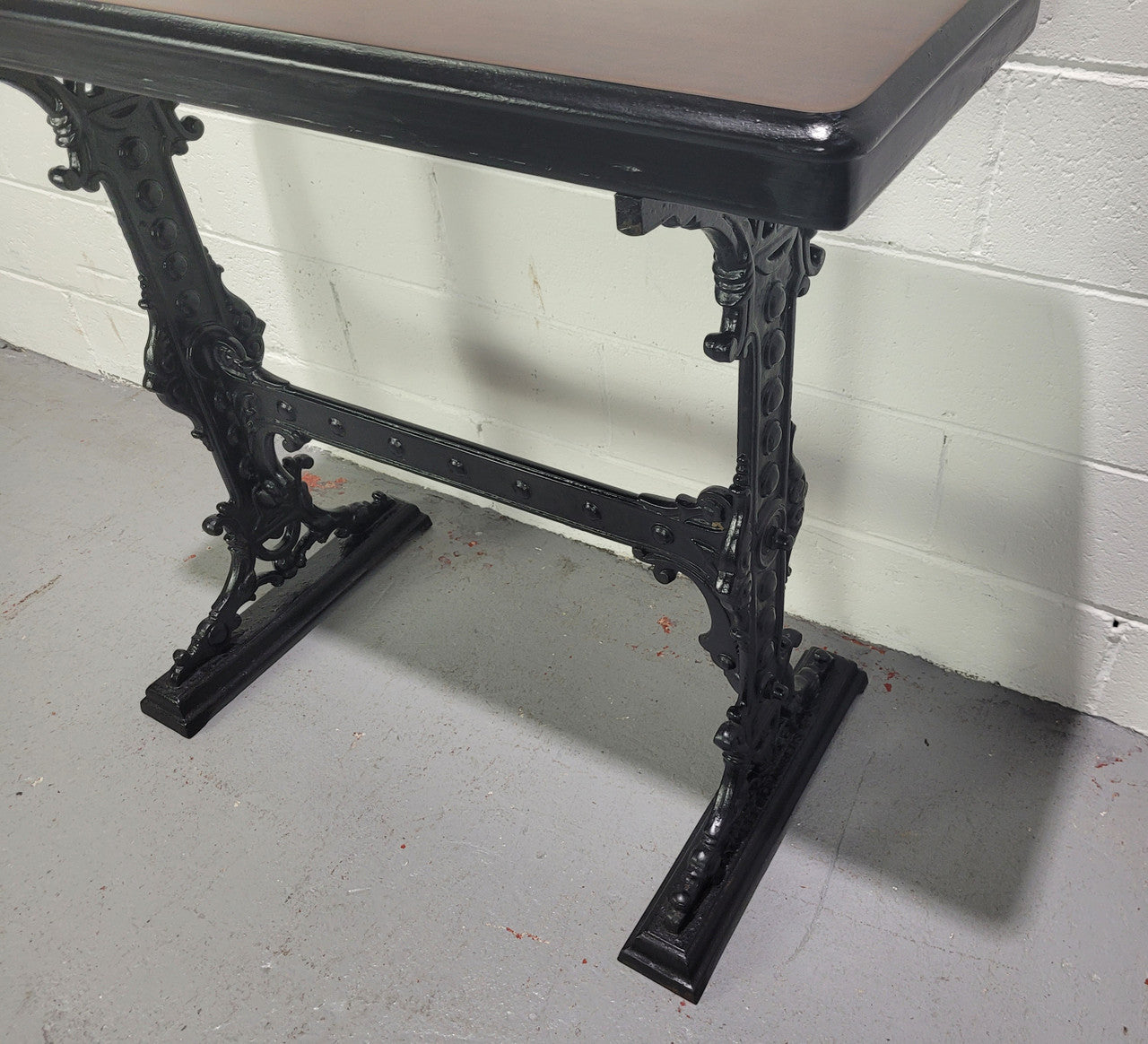 Late Victorian English Mahogany & Cast Iron Base Pub Table | Antique & Vintage | Moonee Ponds Antiques | Australia Wide Delivery