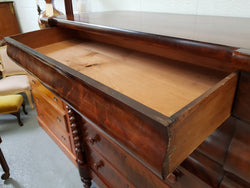 Victorian Flame Mahogany Tallboy With Barley Twist Supports | Antique & Vintage | Moonee Ponds Antiques | Australia Wide Delivery