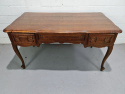 Attractive Large Louis XV Style Oak Faux Partners Desk | Antique & Vintage | Moonee Ponds Antiques | Australia Wide Delivery