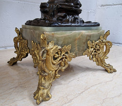 Pair of Decorative Antique French Gilt Bronzed Metal & Marble Table Lamps | Antique & Vintage | Moonee Ponds Antiques | Australia Wide Delivery