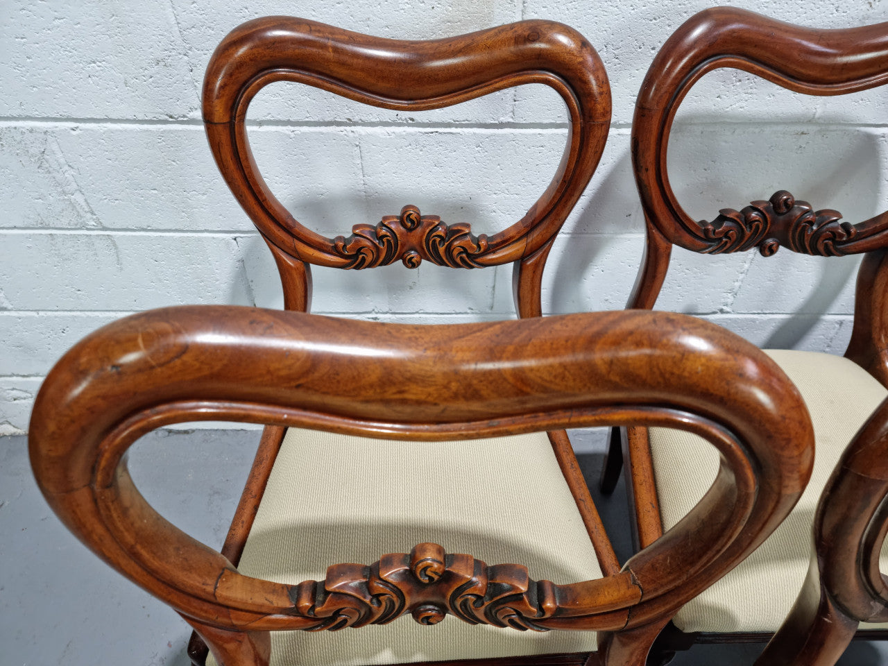 Set of Six Victorian Style Carved Balloon Back Chairs | Antique & Vintage | Moonee Ponds Antiques | Australia Wide Delivery
