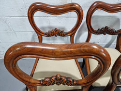 Set of Six Victorian Style Carved Balloon Back Chairs | Antique & Vintage | Moonee Ponds Antiques | Australia Wide Delivery
