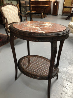 French Louis XVI Style Fruitwood Two Tier Oval Side Table | Antique & Vintage | Moonee Ponds Antiques | Australia Wide Delivery