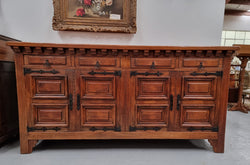 Large French Oak Spanish Style 4 Door Buffet | Antique & Vintage | Moonee Ponds Antiques | Australia Wide Delivery