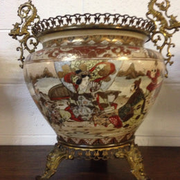 Satsuma Jardiniere and Vases Set