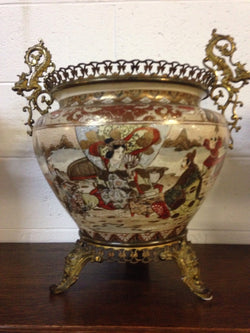 Satsuma Jardiniere and Vases Set | Antique & Vintage | Moonee Ponds Antiques | Australia Wide Delivery