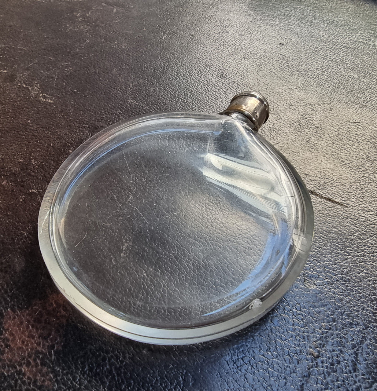 Antique Silver And Cut Crystal Perfume Bottle