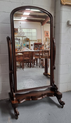 Antique Victorian 19th Century Full Length Mahogany Cheval Mirror | Antique & Vintage | Moonee Ponds Antiques | Australia Wide Delivery