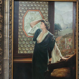 Sensational Antique Oil Painting On Canvas