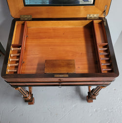 French 19th Century Mahogany & Ebonised Sewing-Work Table | Antique & Vintage | Moonee Ponds Antiques | Australia Wide Delivery