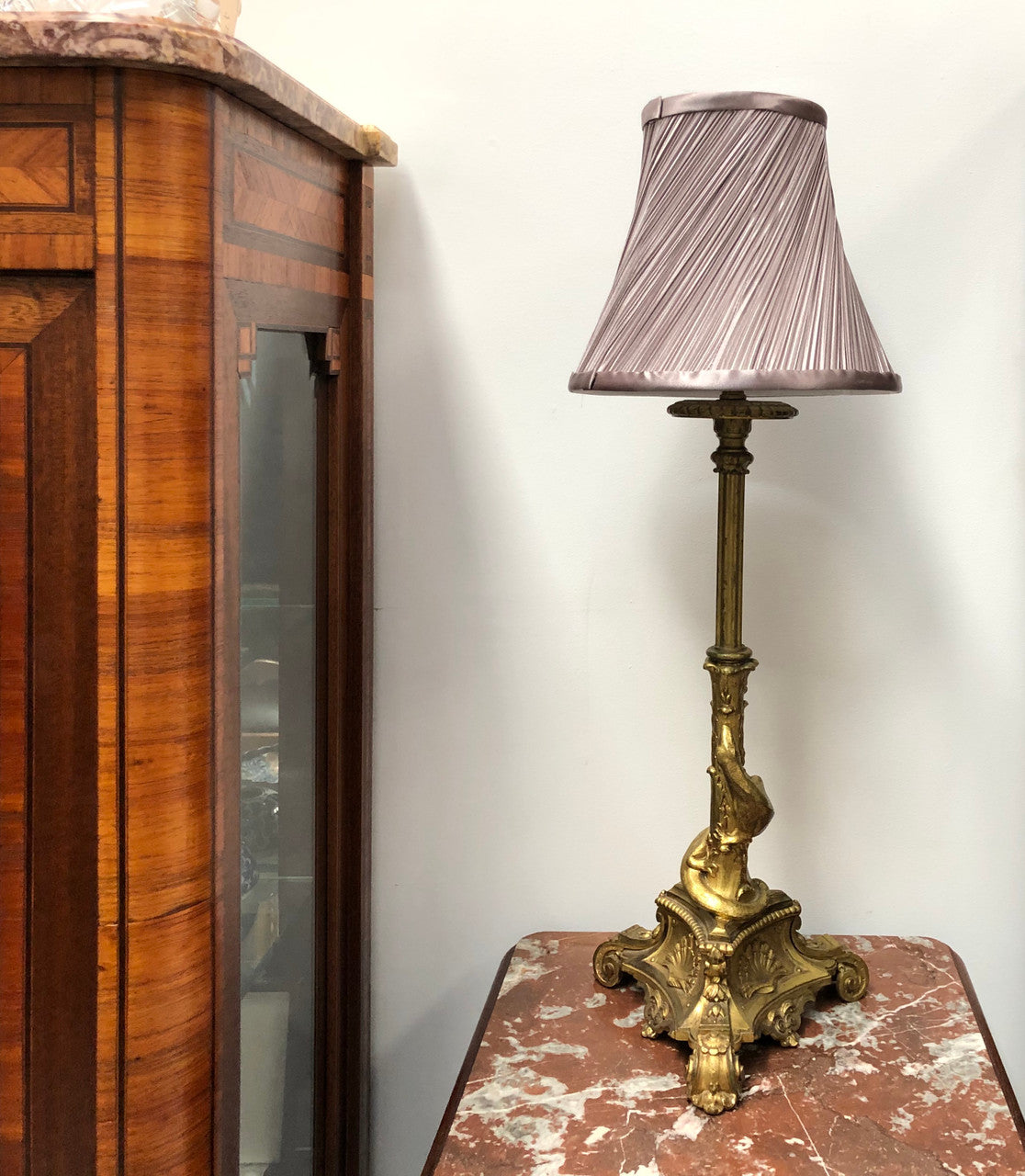 Antique French Ormolu Belle Epoque Lamp Depicting A Lizard | Antique & Vintage | Moonee Ponds Antiques | Australia Wide Delivery