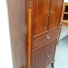 French Inlaid Music Cabinet
