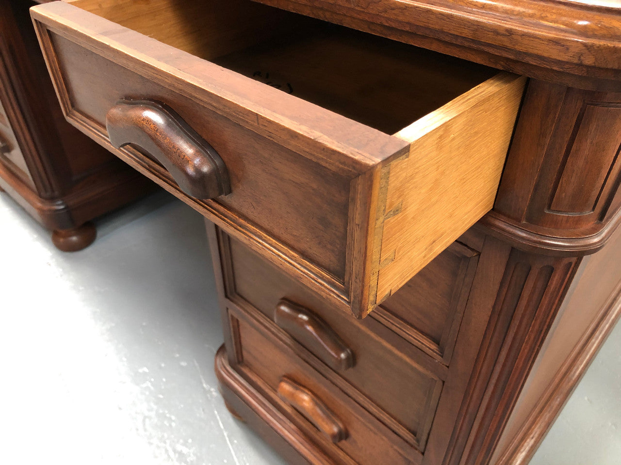 Superb Late 19th Century French Walnut Partners Desk | Antique & Vintage | Moonee Ponds Antiques | Australia Wide Delivery