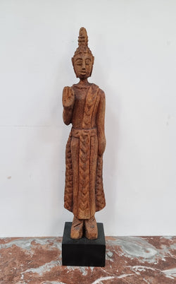 Antique Sukhothai Style Thai Carving of a Standing Buddha | Antique & Vintage | Moonee Ponds Antiques | Australia Wide Delivery