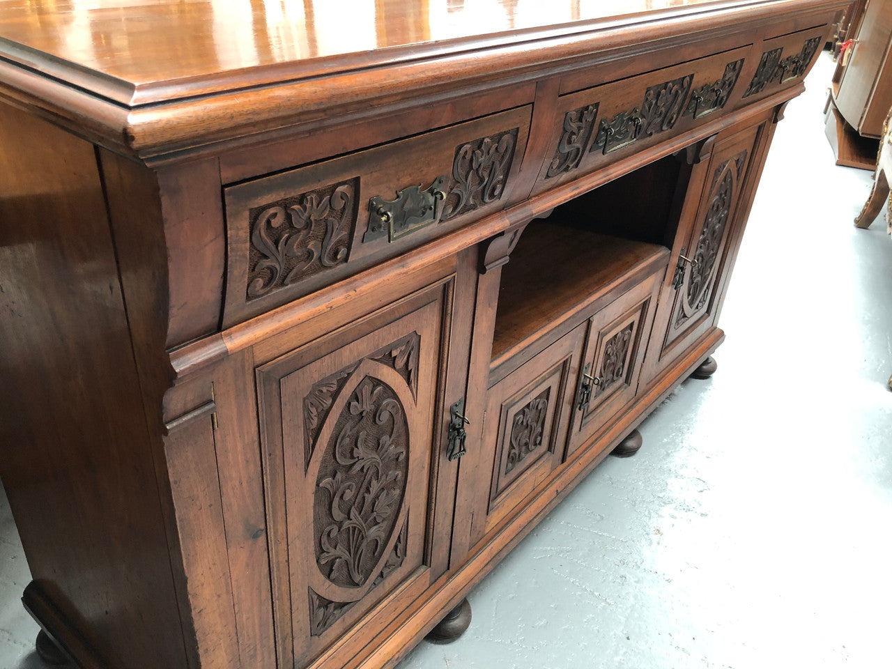 Beautiful Edwardian Carved Sideboard | Antique & Vintage | Moonee Ponds Antiques | Australia Wide Delivery