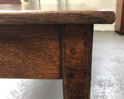 French Elm & Oak Farmhouse Table With Two Drawers | Antique & Vintage | Moonee Ponds Antiques | Australia Wide Delivery