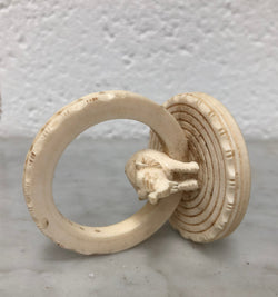 Unusual Antique Carved Ivory Serviette Ring Featuring An Elephant | Antique & Vintage | Moonee Ponds Antiques | Australia Wide Delivery