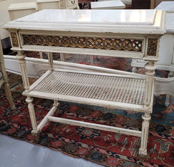 Painted French Louis XVI Style Marble Top Console Table | Antique & Vintage | Moonee Ponds Antiques | Australia Wide Delivery