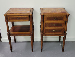Impressive Pair Henry II Style Walnut Bedsides | Antique & Vintage | Moonee Ponds Antiques | Australia Wide Delivery