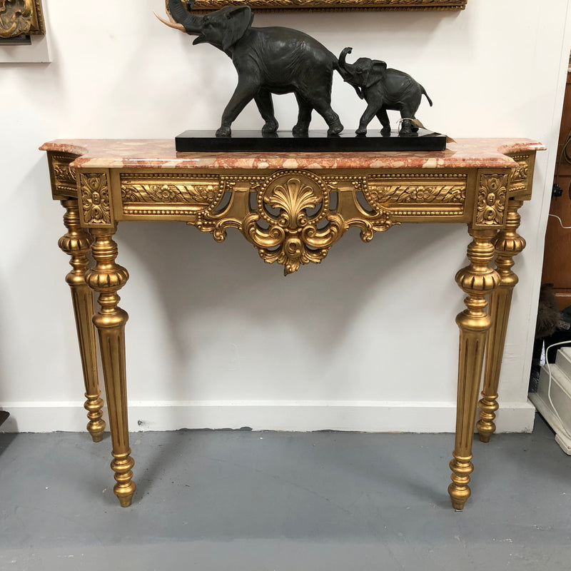 Stunning French gilt Console table