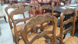 Set of Six Fabulous French Oak Dining Chairs | Antique & Vintage | Moonee Ponds Antiques | Australia Wide Delivery