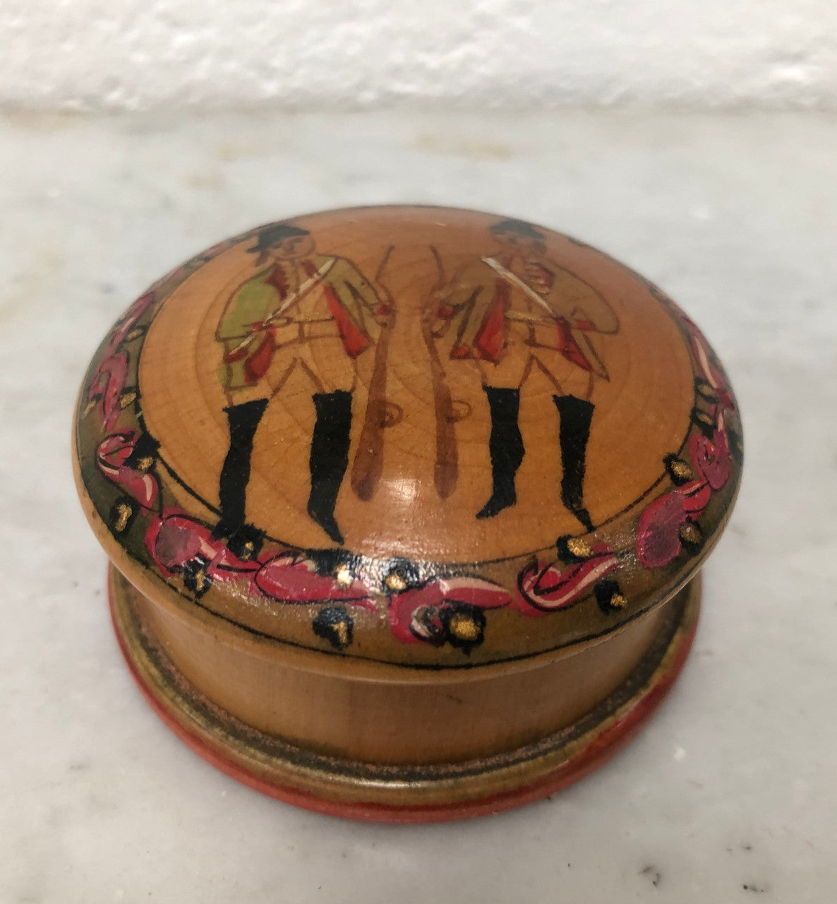 Vintage Treen Hand-Painted Trinket Box | Antique & Vintage | Moonee Ponds Antiques | Australia Wide Delivery