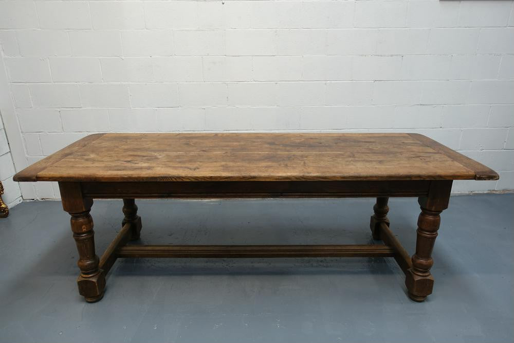 French 19th Century Turned Leg Oak Farmhouse Table | Antique & Vintage | Moonee Ponds Antiques | Australia Wide Delivery