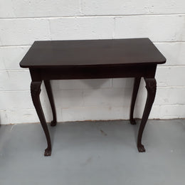Chippendale style Edwardian Oak side table. In good original condition. Circa 1900.