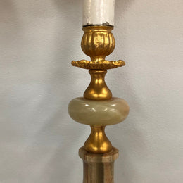 Pair of Vintage Onyx and Marble lamp bases