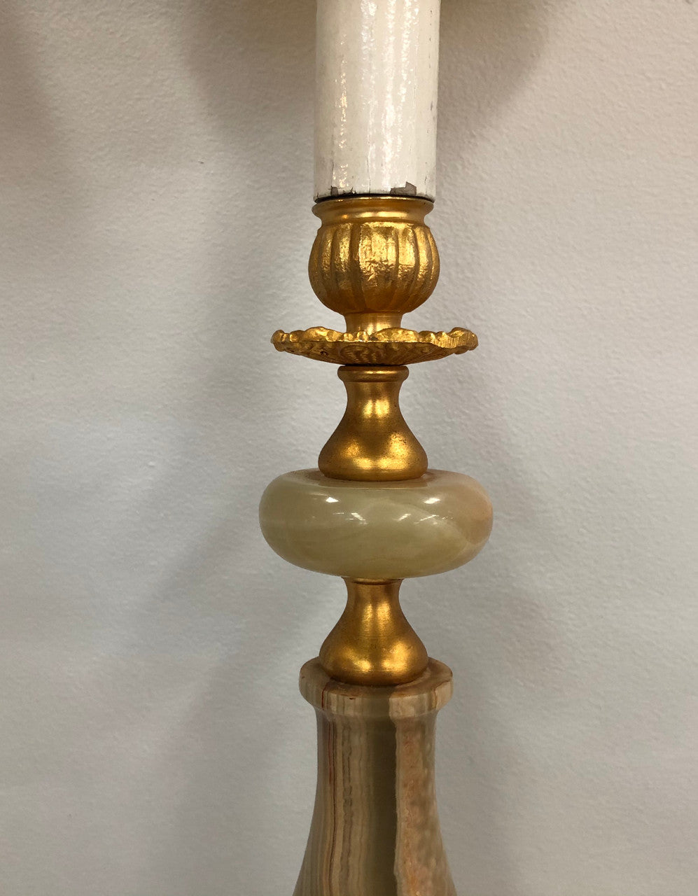 Pair of Vintage Onyx and Marble lamp bases