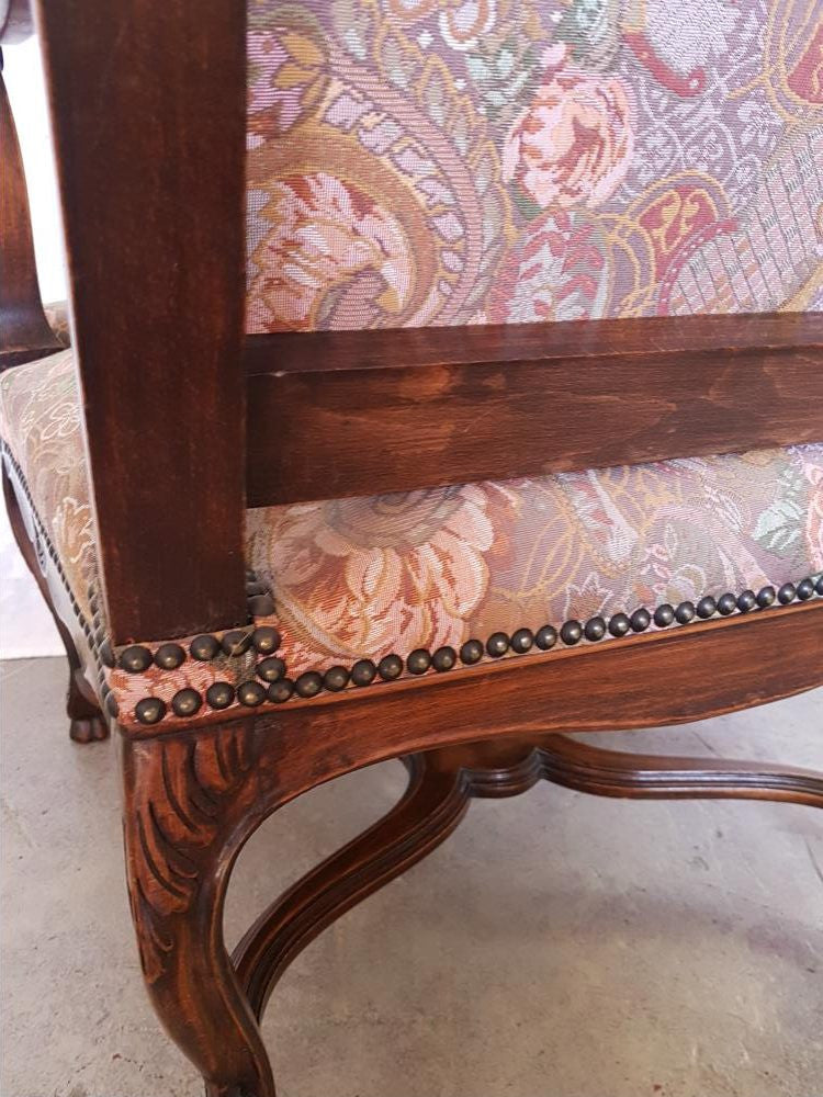 French Walnut Arm Chair