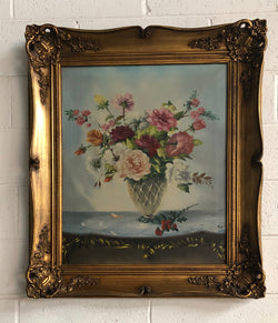 Beautiful Floral oil on canvas | Antique & Vintage | Moonee Ponds Antiques | Australia Wide Delivery