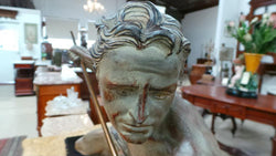 Art Deco Male Statue Show of Strength | Antique & Vintage | Moonee Ponds Antiques | Australia Wide Delivery