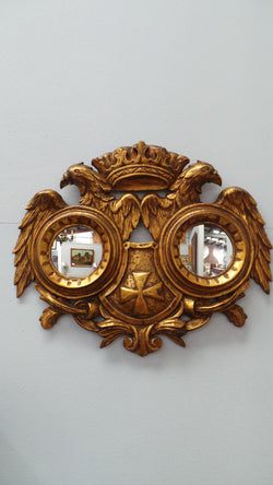 Hand Carved French Gilt Wood Double Mirror | Antique & Vintage | Moonee Ponds Antiques | Australia Wide Delivery